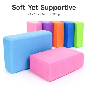 Non-Slip EVA Yoga Block Textured Grip Foam Brick for Balance Poses and Studio Training
