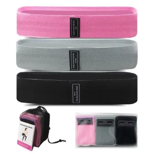 Non Slip Elastic Booty Exercise Belt Workout Bands Women Sports Fitness Resistance Bands for Legs and Butt Exercise Bands