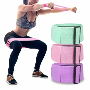 Non Slip Elastic Booty Exercise Belt Workout Bands Women Sports Fitness Resistance Bands for Legs and Butt Exercise Bands