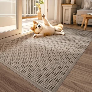 Non-Slip Entrance Doormat Door Floor Mat Heavy-Duty Rubber Mat for Home Kitchen and Bathroom