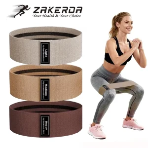 Non-Slip Fabric Resistance Bands for Yoga Pilates Physical Therapy and Strength Training