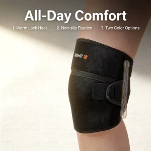 Non-Slip Four-Way Stretch Hinged Knee Pad with Dual Springs and Hook-and-Loop Closure