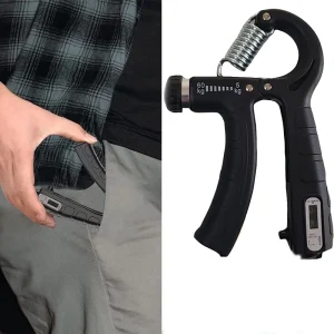 Non-Slip Handle Hand Grip Strengthener with Built-in Counter, Adjustable Resistance Hand Trainer
