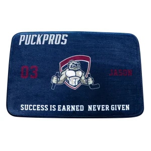 Non-Slip Ice Hockey Dressing Room Entrance Mat with Custom Sublimation Design