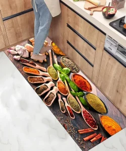 Non-Slip Oil-Proof Kitchen Mat Door Rug Long Carpet Rug for Home