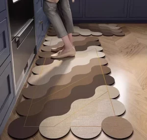 Non-Slip Oil-Proof Wipe-Clean Washable Water-Absorbent Kitchen Mat and Quick-Drying Bathroom Foot Mat
