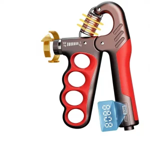 Non-Slip Portable Stainless Steel Five-Finger Hand Grip Strengthener with Adjustable Resistance