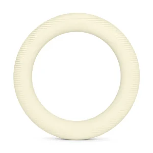 Non-Slip Stripe Ring Dumbbell, Rubber-Coated, 10lb, for Home Gym Workouts