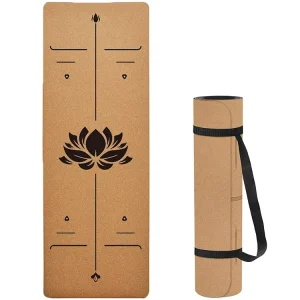 Non-Slip Thick Cork Yoga Mat with TPE and Natural Cork Rubber