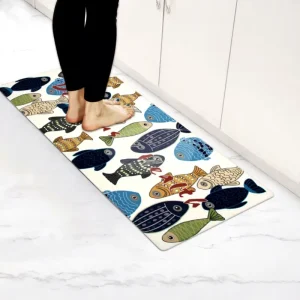 Non-Slip Washable Absorbent Woven Kitchen Runner Rug Floor Mat
