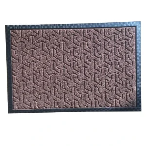 Non-Slip Washable Rectangular Rubber-Backed Outdoor Front Door Mat for Home Entrance