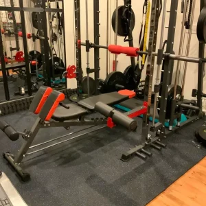 Non-Toxic Interlocking Rubber Gym Flooring Mats, Shockproof, Durable, for Home Gym, Garage, Warehouse