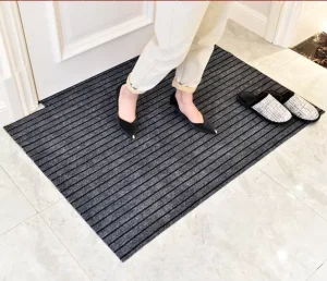 Non-Woven Striped Seven-Ribbed Polyester Welcome Floor Mat