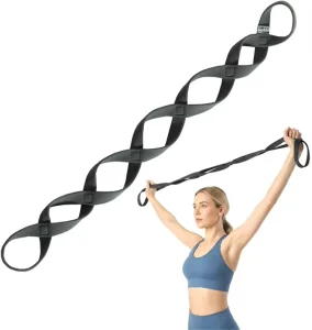 Nonelastic Multi-Loop Yoga Stretching Strap