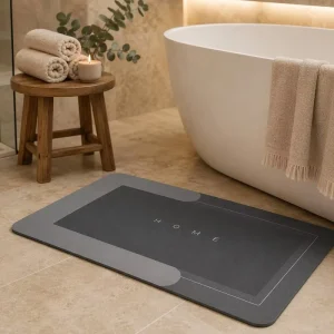 Nonslip Bath Mat Super Absorbent Foot Rub Mat Quick Drying Bathroom Mats