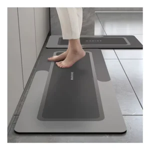Nordic Kitchen Soft Absorbent Floor Mat, Dirt-Resistant, Non-Slip, Easy-Clean Long Rubber Carpet Mat