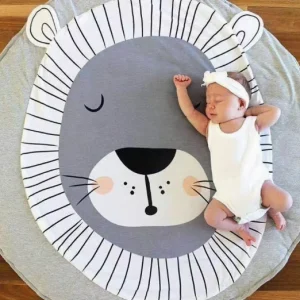 Nordic Style Cotton-Polyester Baby Play Mat with Animal Pattern