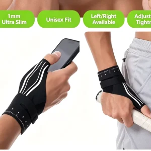 Nylon Adjustable Wrist Guard with Elastic Strap for Sprained Wrist, Tendon Sheath and Joint Pain Relief, Men’s and Women’s Badminton Sports