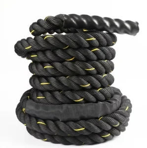 Nylon Battle Rope 38mm/50mm Diameter 9m/12m/15m Length Black Yellow Red