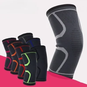 Nylon Compression Knee Sleeves with Anti-Slip Strip