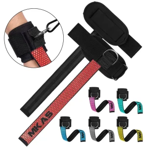 Nylon Customized Sports Silicone Wrist Power Lifting Straps Fitness Weightlifting Anti Slip Gym Wrist Straps