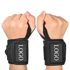 Nylon Elastic Deadlift Wrist Support Wraps for Powerlifting and Weightlifting Custom Logo