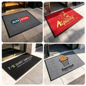 Nylon Hand-Woven Pineapple Pattern Non-Slip Dust-Removal Entrance Doormat for Hotels and Commercial Buildings
