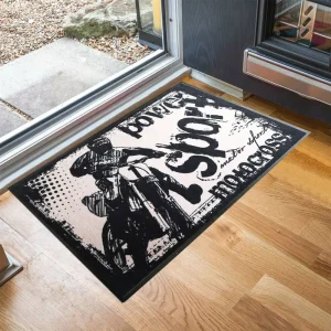 Nylon High-Pile Printed Door Mat, Waterproof, Pet-Friendly, Soft