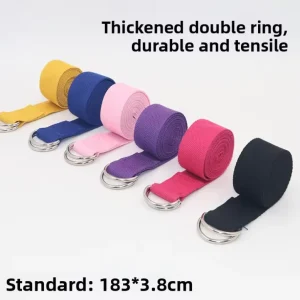 Nylon Memory Foam Yoga Stretch Strap Resistance Band for Hamstring Stretching