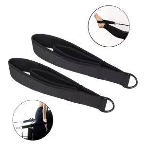 Nylon Padded Double Ring Handle Portable Yoga Exercise Handle with Custom Color and Custom Logo