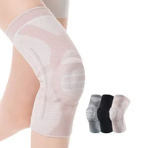 Nylon Patella Compression Knee Sleeve for Basketball and Running, Shock Absorbing