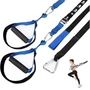 Nylon Suspension System Sling Straps Suspension Trainer Kit Pull Rope Resistance Band Fitness Training System