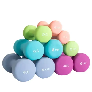OBG 4kg Cast Iron Dumbbell Set Neoprene Coated Home Use Women’s Durable Exercise Hand Weights