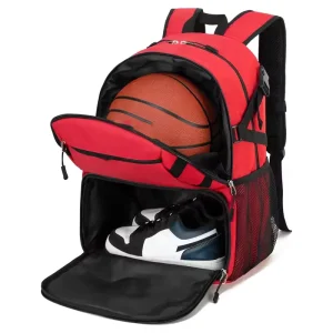ODM OEM Custom Water Resistant Portable Football and Soccer Training Backpack with Basketball Compartment