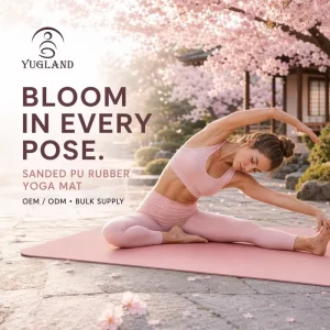 OEKO-TEX Certified Sanded PU Yoga Mat Non-Slip Rubber Pad for Pilates