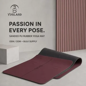 OEKO-TEX Certified Sanded PU Yoga Mat Non-Slip Rubber Pad for Pilates Vendor
