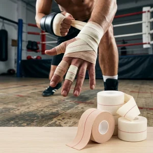 OEM 2.5cm Heavy Elastic Adhesive Bandage Strong Adhesive Cotton EAB Tape Manufacturer Sports Wrap Factory CE