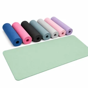 OEM Custom Heat Transfer Logo TPE Sports Mat 183x61cm 6mm Rectangular One Piece Molding Anti Deformation Training Mat