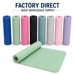 OEM Custom Logo TPE Stretching Mat 183x61cm 6mm Rectangular PVC Free Latex Free Shock Absorbing Fitness Mat Bulk Order Supplier