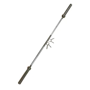 OEM Custom Made 1.8m Steel Weightlifting Barbell with Solid Iron Spring Clips