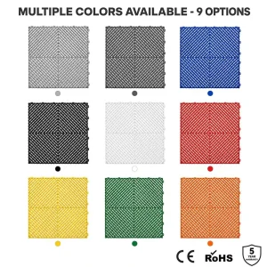 OEM Custom PP Interlocking Garage Floor Tiles 18mm Heavy-Duty Anti-Slip Drainage Flooring