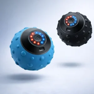 OEM Custom Silicone LED Vibrating Massage Ball, Rechargeable, for Fitness and Home Recovery