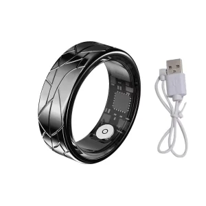 OEM Custom Smart Ring for iOS and Android, Waterproof Electronic Fitness Tracker with Sport, Sleep and Health App Control