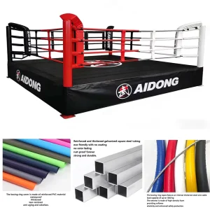 OEM Custom Steel Square Cage Official Boxing Ring Competition Platform Muay Thai Easy-to-Install Removable
