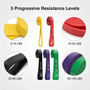 OEM Custom Thick Latex Resistance Bands 5 Pack Set for Gym Fitness Body Building Training Factory Direct