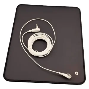 OEM Factory Custom PU Leather Conductive Anti-Static Grounding Mat with Non-Slip Backing for Bed and Sleep