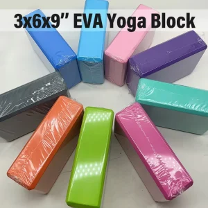 OEM High Density Foam EVA Yoga Block Non Slip Eco Friendly Recycled Material Beginners Yoga Exercises 9x6x3” 120g Universal