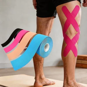 OEM ODM Elastic Fitness Tape Roll Hypoallergenic Cotton K Tape Sports Muscle Tape with Custom Printed
