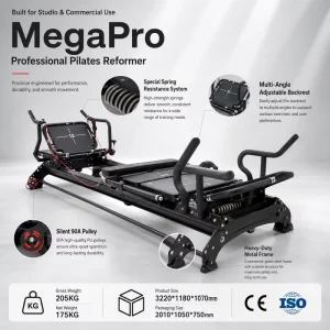 OEM Supply Alloy Steel Pilates Reformer Machine for Pilates Studios, Gyms and Training Clubs