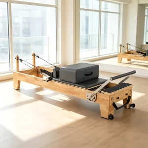 Oak Adjustable Solid Wood Pilates Reformer Machine Factory Direct Supply